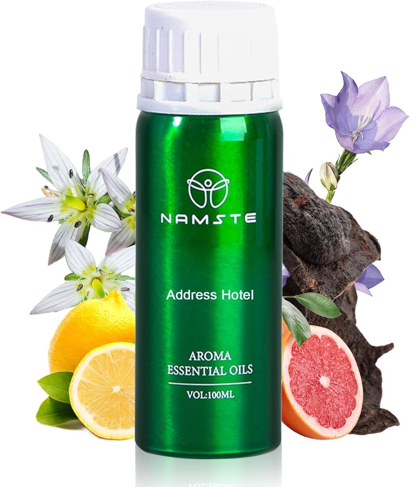 NAMSTE Hotel Scents Essential Oil, 100ml Address Hotel Collection Aroma Oil, Aromatherapy Diffuser Oil, Blends Lavender, Grapefruit, Freesia, Patchouli Costus for Relaxation and Sleep - Image 1