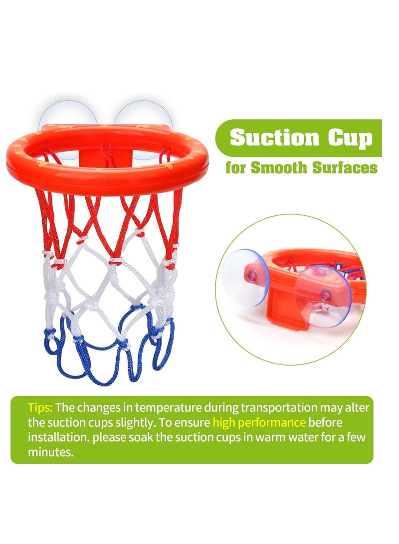 Bath Toys - Bathtub Basketball Hoop for Kids Toddlers - Bath Toys Shower Toys for Kids Ages 4-8,Suction Cup Basketball Hoop u0026 3 No Hole Balls Set for Boys Girls  - Image 5