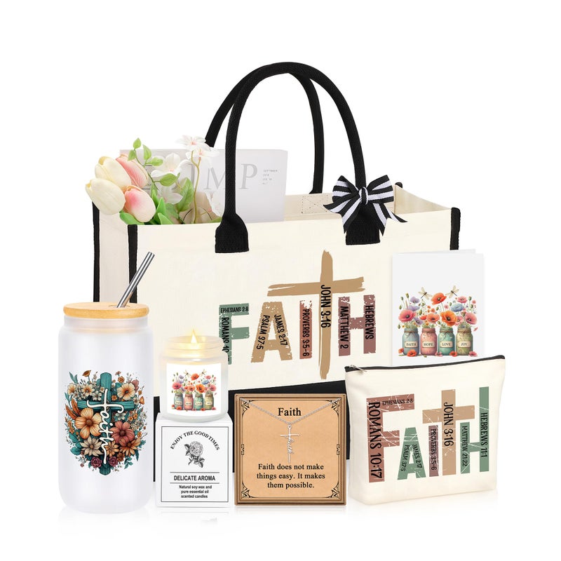 JSENGIFT Christian Religious Gifts for Women Faith, Easter Mothers Day Unique Gifts for Christians Women Mom Daughter Sister Aunt Teacher Best Friend Grandma Christmas Valentines Ideas Present - Image 1