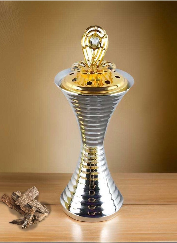 بخور بوسيدين مبخرة عود عربي صغيرة أنيقة بارتفاع 12 سم للمنزل والمكتب | حامل بخور صغير للديكور والعطور  - Image 1