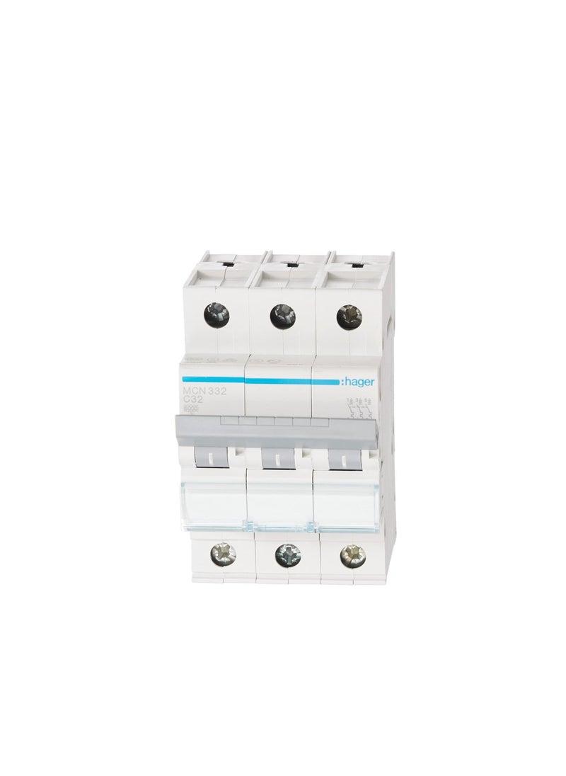 Hager - Hager Mcb-32 Ax-3 Pole-6 Ka-Mcn332 - Image 1