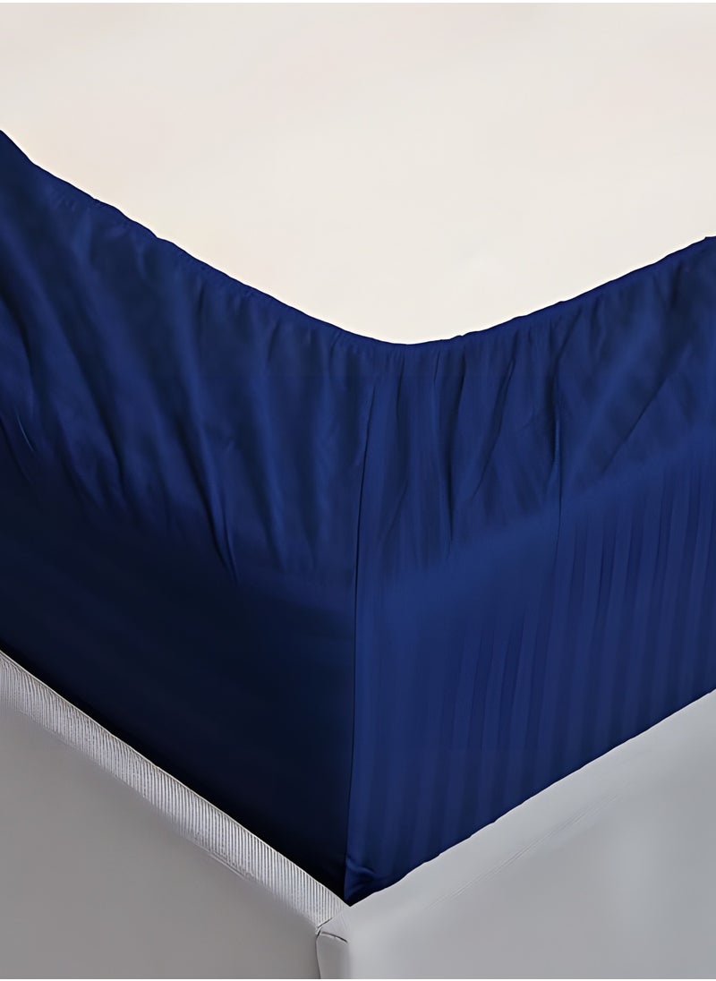 MAXQON - Fitted Elastic Bedsheet Set With Pillow Covers, King/Queen/Double/Single Sizes, Color Blue - Image 1