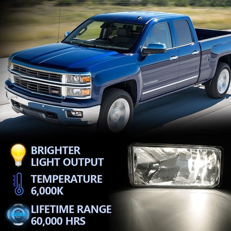 PIT66 Front Bumper Fog Light for Chevy and GMC Vehicles - Clear Lens, 2PCS - Image 4