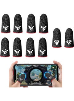 Gaming Fingertips, Mobile Game Controller Fingertip Set Sweatproof and Breathable Full Touch Screen Sensitive Aiming for PUBG Knives Out and Rules of Survival (5 Pairs)