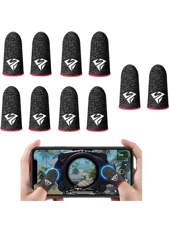 Generic - Gaming Fingertips, Mobile Game Controller Fingertip Set Sweatproof and Breathable Full Touch Screen Sensitive Aiming for PUBG Knives Out and Rules of Survival (5 Pairs) - Image 1