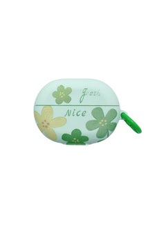 For HuaweiFreebuds Pro3/2 Wireless Bluetooth Headset Cartoon Creative Se3/4i/5i/Pro Soft-Color:Soft Shell Circle-Green Oil Painting Flower-Model:Universal For HuaweiFreebuds Pro3/pro4 (protective Ca