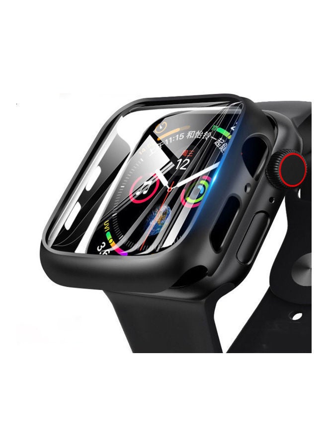 NIBEMINENT Toughed Film Protective Case Suitable For Apple Watch 1/2/3/4/5/6 Generation 42mm Pink  - Image 3