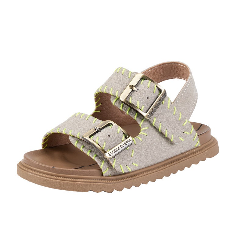 Beach Shoes Boken Sandals Women'S Summer Outer Wear Casual Boken Shoes One-Line Roman Shoes - Image 1
