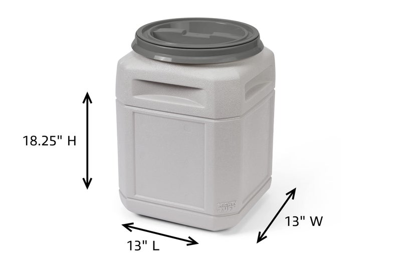 Mighty Tuff Airtight Dog Food Storage Container â€“ 10 Gal, up to 40 lb Capacity â€“ Cat and Dog Food Container with Twist Lid & Handles â€“ BPA-Free, Made in USA - Image 2