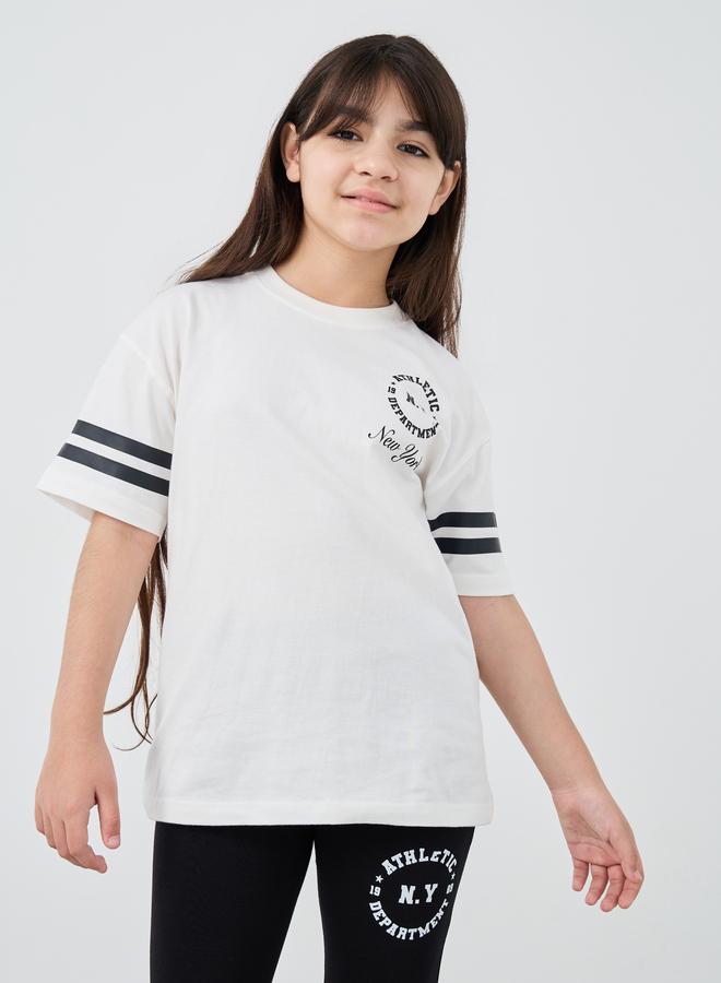 Styli Styli Printed Oversized T-Shirt and Leggings Set  - Image 3