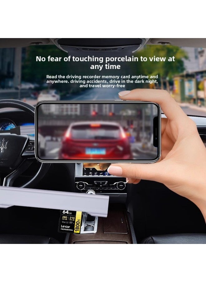 Generic - Multi-function Card Reader All-in-one High-speed Camera Sd Card TF Card MS Card M2 Card U Disk Charging Mobile Phone OTG Universal-Color:Typec Six-in-one [ms] Metal Model [supports Tf Card/sd Card/m2 Card/ms Card/u Disk/typec Power Supply] Card Reader/hand - Image 1