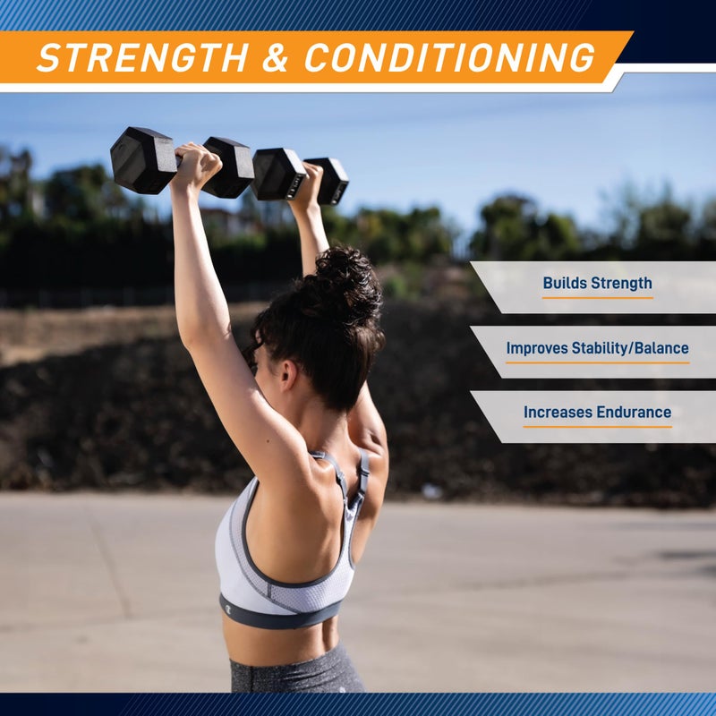 Marcy Classic Rubber Hex Dumbbell with Knurled Grip for Strength Training and Bodybuilding 10-lbs Single Dumbbell IBRH-010 - Image 5