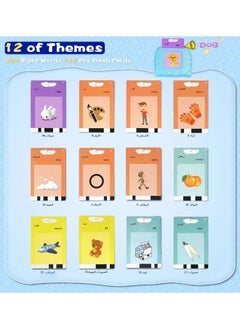 Vixplorn Talking Flash Cards Arabic and English 224 Sight Words for Preschool Kids Blue  - Image 2