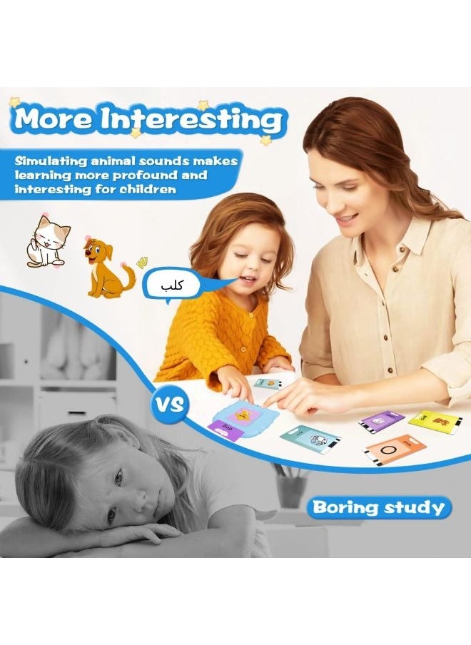 Vixplorn Music & Sound，Talking Flash Cards Arabic and English 224 Sight Words for Preschool Kids Blue  - Image 4