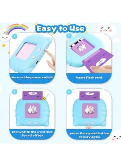 Vixplorn Talking Flash Cards Arabic and English 224 Sight Words for Preschool Kids Blue  - Image 5
