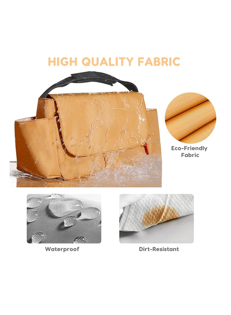 Excefore Pram Buggy Bag Organiser, Waterproof Stroller Organiser Bag, Multifunctional Large Baby Stroller Organizer Bag, Pushchair Storage Bag with Cup Holders  for Carrying Diaper Toys Snacks - Image 4