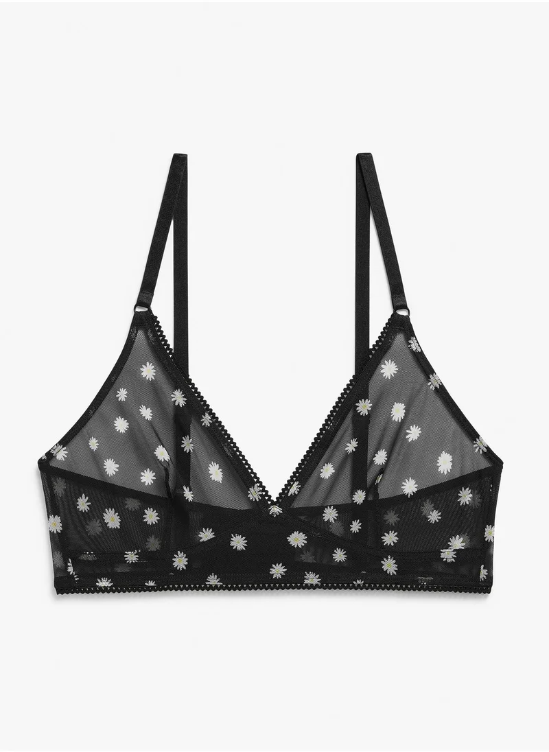 MONKI Strappy Printed Bra