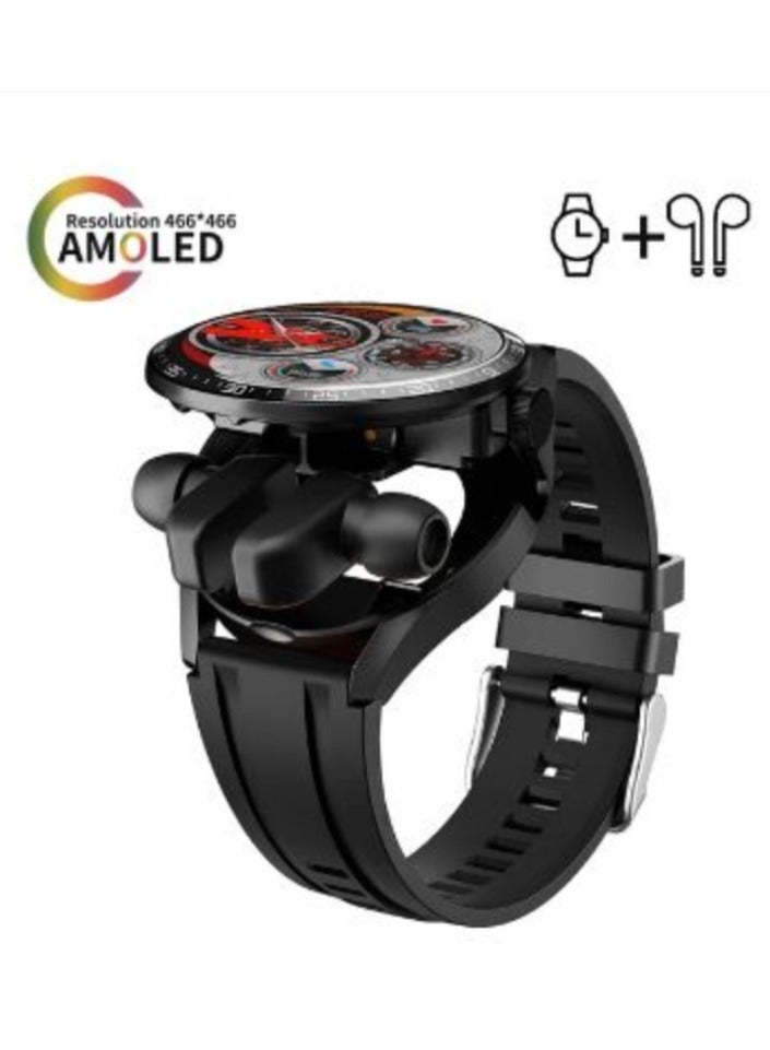 ساعة ذكية جديدة GT5BUDS للرجال/النساء TWS ساعة سماعة 2 في 1 بلوتوث دعوة مراقب معدل ضربات القلب Eublood الأكسجين IP67 مقاوم للماء لنظام IOS - Image 1