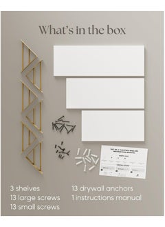 KYD Set of 3 Wall Shelves for Bedroom Decor, Floating Wall Shelves for Living Room Kitchen Storage, Wall Mounted Rustic Wood Shelves for Kids Books, Small Shelf for Bathroom  - Image 5