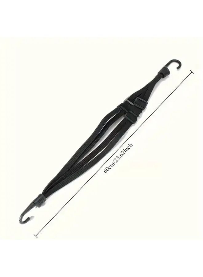 Adjustable Silvery Elastic Helmet Strap Hook For Motorcycle Bicycle Durable Polyamide 1pc - Image 3