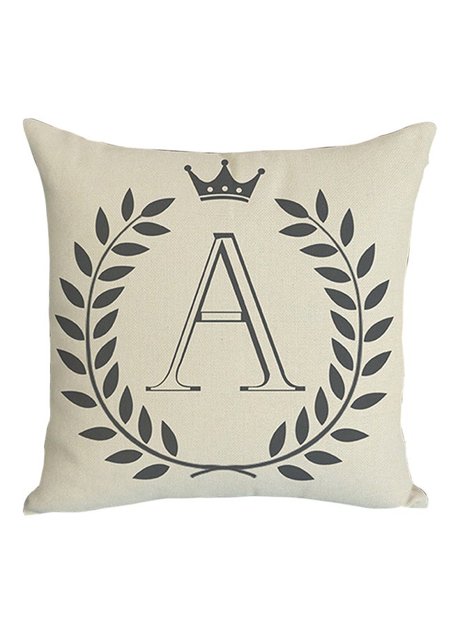 English Letters Print Pillow Cover Multicolor 45x45centimeter