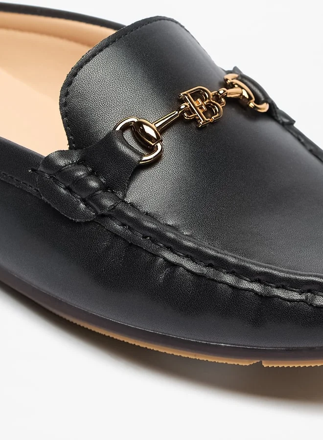 Flora Bella By Shoexpress Solid Slip-On Mules with Metal Accent