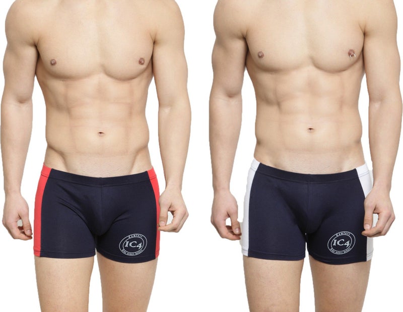 IC4 Store Men's Classic Trunk Combo Pack of 2 - Navy/Red & Navy/White - Image 1