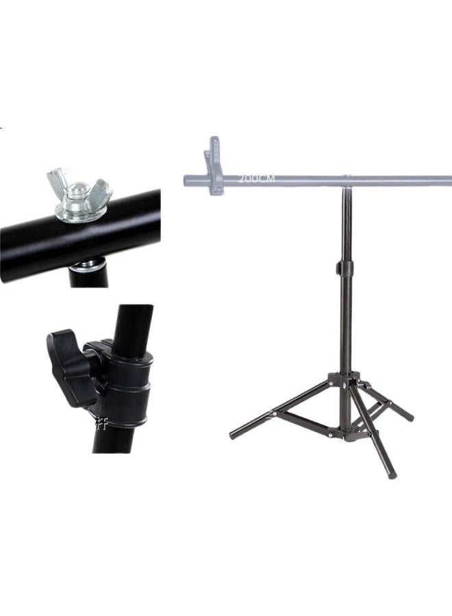 Beiyang Photography Backdrop Stand, 80*200 Medium T-Shaped Frame, Softbox Paper Backdrop Stand, Photography Equipment, Studio Accessories, Portable Metal Backdrop Stand (With 2 Large Clips Included) - Image 1
