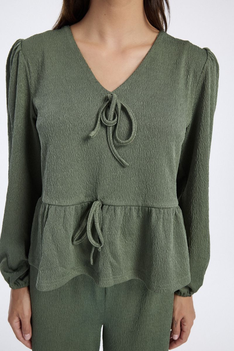 RINA Blouse with Front Tie Details - Image 3