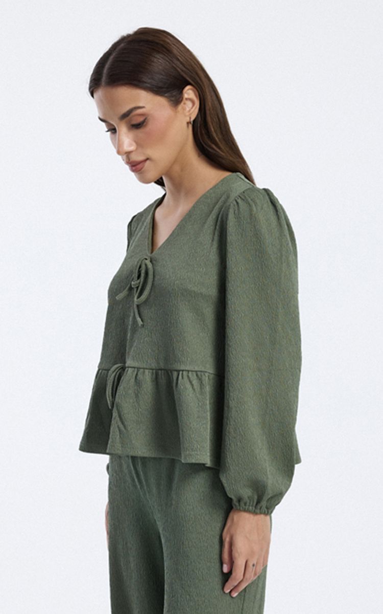 RINA Blouse with Front Tie Details - Image 2