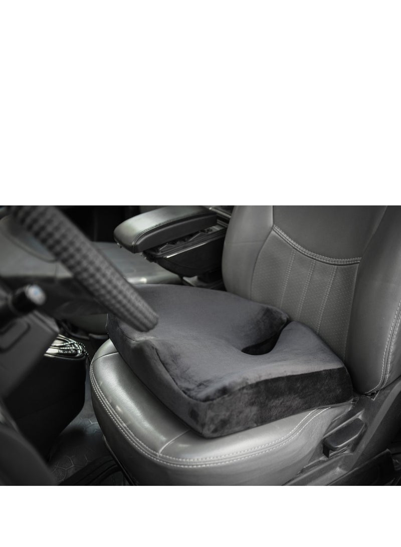 ماكس كمفورت مقعد ناسور مطور من الميموري فوم , حل طبيعي لآلام اسفل الظهر وآلام الناسور وتخفيف عرق النسا , لون اسود - Image 1