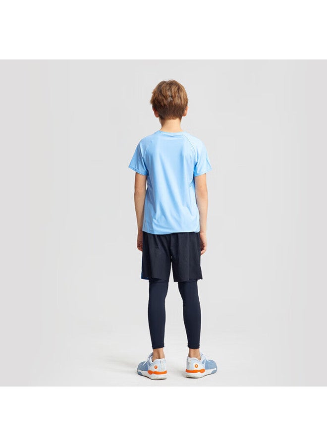Moodytiger Boys' Short-sleeve T-shirt, Lightweight And Cool, Summer Children's Sportswear, Kids' Round Neck Comfortable Elastic Simple Versatile T-shirt - Image 3