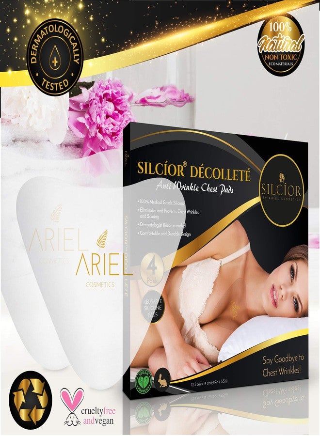 SILCÍOR SILCIOR 4 PACK Chest Wrinkle Pads, Silicone Chest Pad, Decollete Anti Wrinkle, Chest Wrinkle Pads Sleeping Reusable, Chest Patches - Image 3