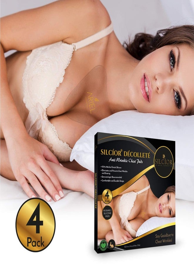 SILCÍOR SILCIOR 4 PACK Chest Wrinkle Pads, Silicone Chest Pad, Decollete Anti Wrinkle, Chest Wrinkle Pads Sleeping Reusable, Chest Patches - Image 2