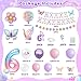 KISPATTI 6th Birthday Decorations for Girls 6 Year Old Girl Birthday Decorations Butterfly Bday Party Decoration with Number 6 Balloon Happy Bday Banner Pink and Purple Balloons - Image 4