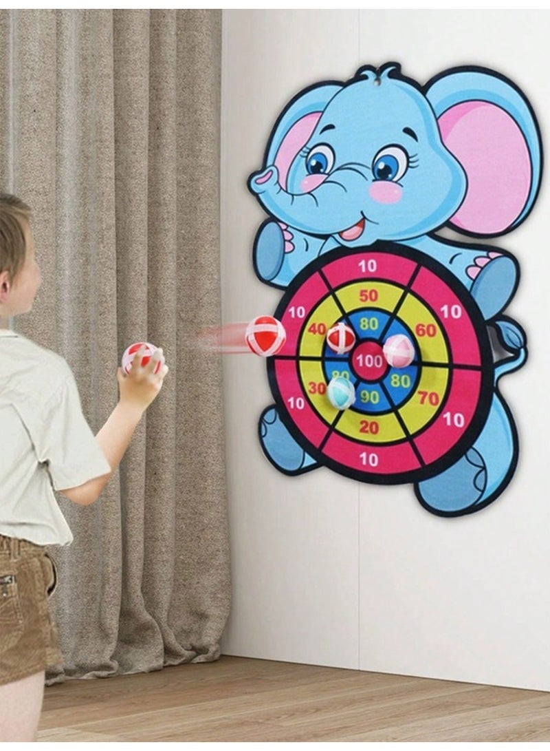 YUJA Darts board game, sticky ball throwing and children's shooting game, indoor and outdoor puzzle toys, (board+three balls) - Image 3