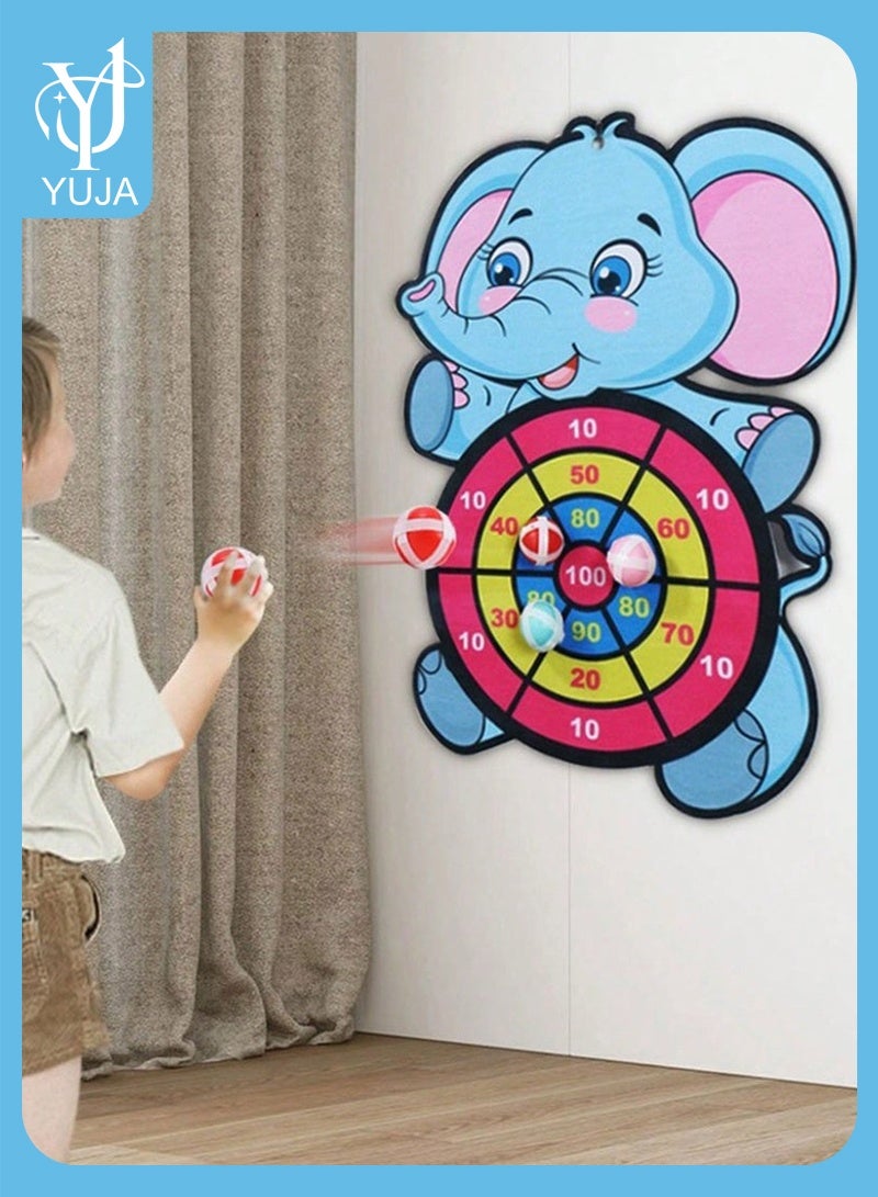YUJA Darts board game, sticky ball throwing and children's shooting game, indoor and outdoor puzzle toys, (board+three balls) - Image 1