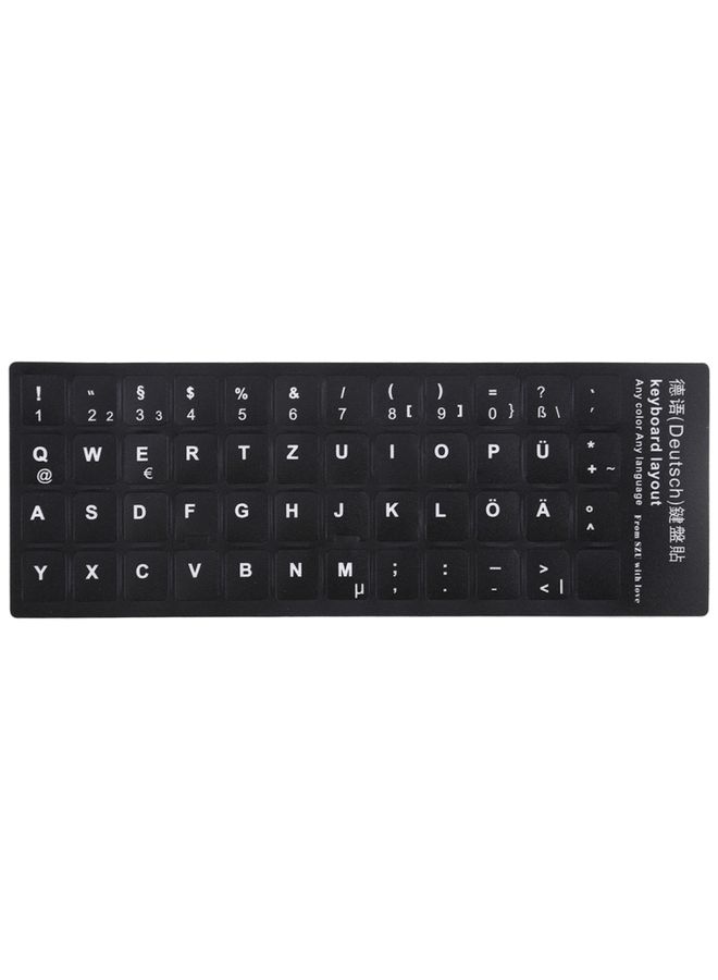 BURAQ German Learning Keyboard Layout Sticker for Laptop / Desktop Computer Keyboard - Image 1