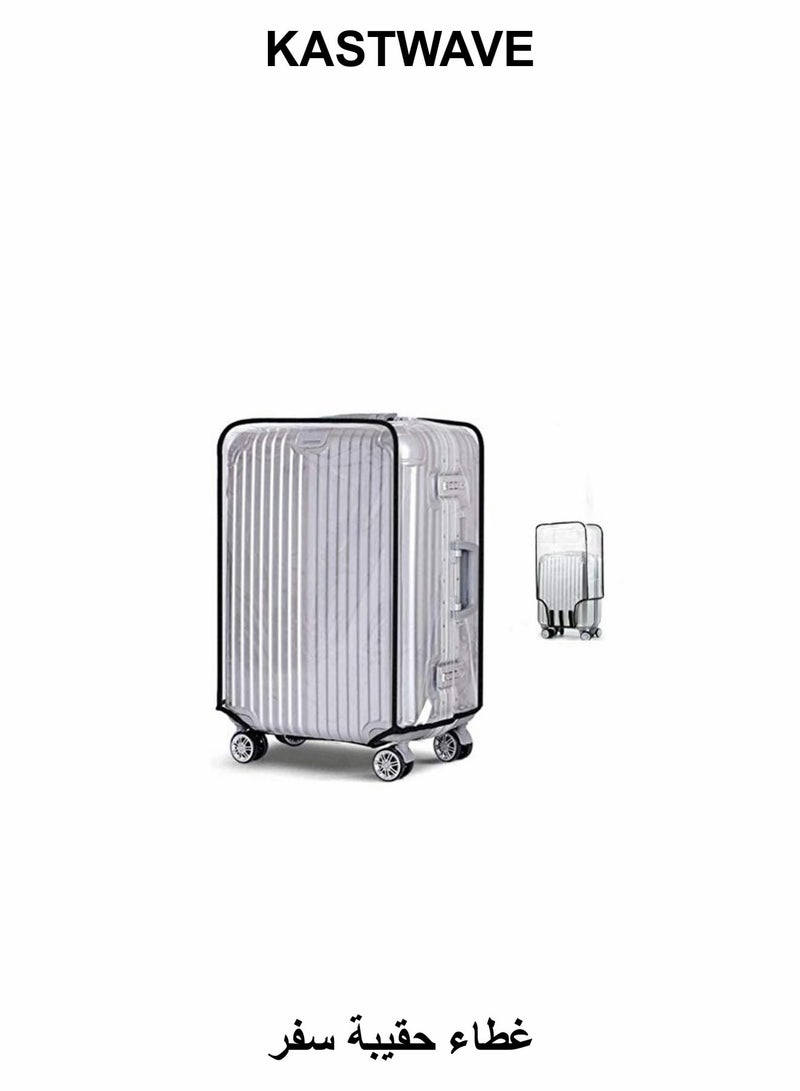 KASTWAVE Clear PVC Travel Luggage Protector Suitcase Covers Suitcase Protective Cover 20" 22" 24" 26" 28" 30'' - Image 1