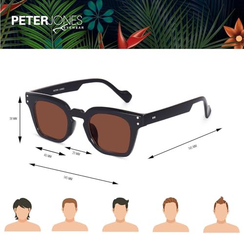 Peter Jones Square Unisex UV Protected Wide Frame Sunglasses (5668TB) - Image 4