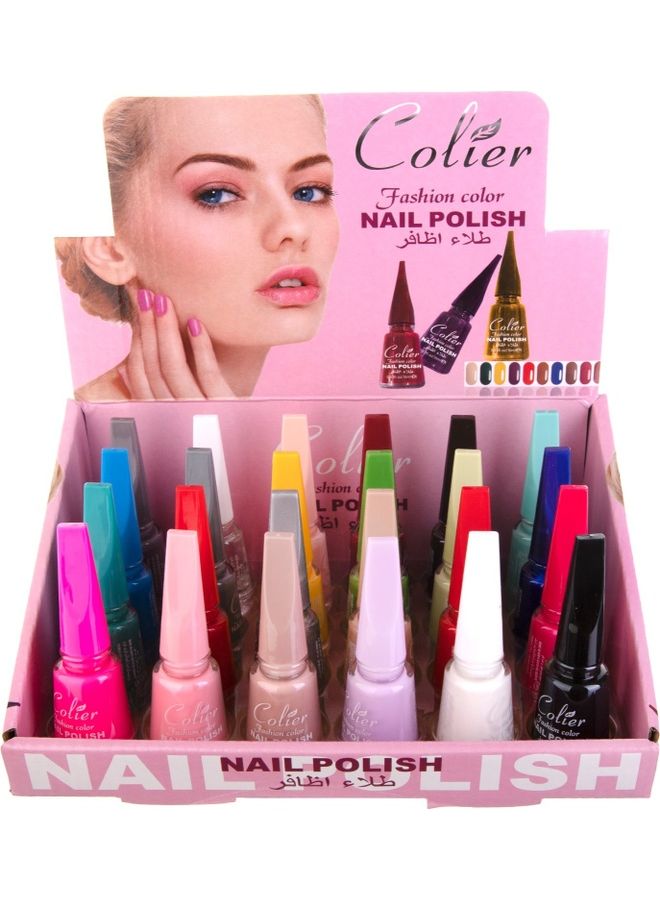 COLIER 24-Piece Nail Polish Set Multicolour - Image 2