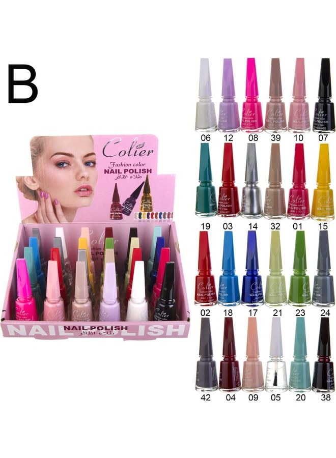 COLIER 24-Piece Nail Polish Set Multicolour - Image 1