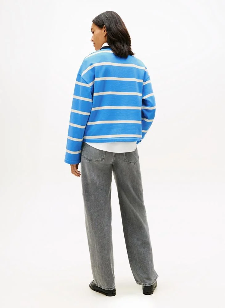 تومي هيلفيغر سترة بياقة دائرية مخططة