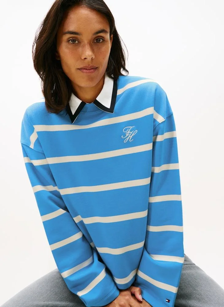TOMMY HILFIGER  Striped Crew Neck Sweatshirt for Women | Best Price UAE
