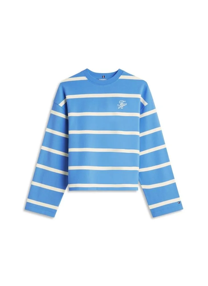 TOMMY HILFIGER  Striped Crew Neck Sweatshirt for Women | Best Price UAE