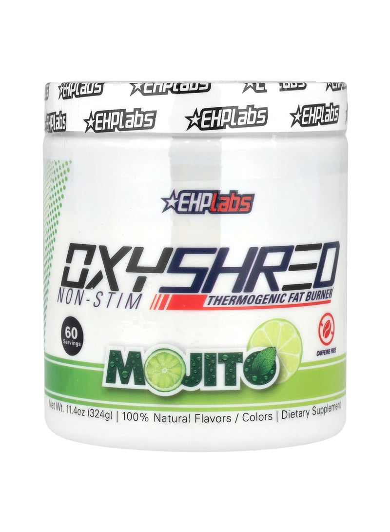 OxyShred Non-Stim, Thermogenic Fat Burner, Mojito, 11.4 oz (324 g)