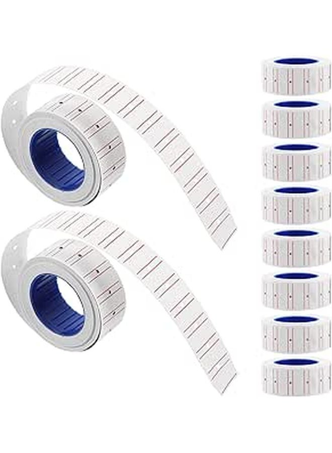 Generic 10 Rolls Single Row Price Tag Paper Adhesive Labels For Retail ...