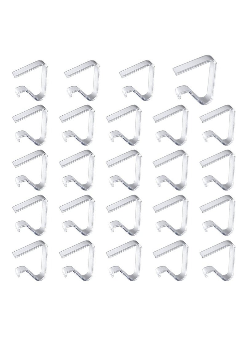 24 Pieces Plastic Tablecloth Clips, Table Cloth Clamps, Transparent Table Cover Holder, Clear Table Clips for Outside, Picnics, Weddings, Camping, Restaurant (Large) - Image 1