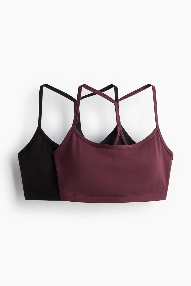 H&M 2-pack Light Support sports bra with DryMove™