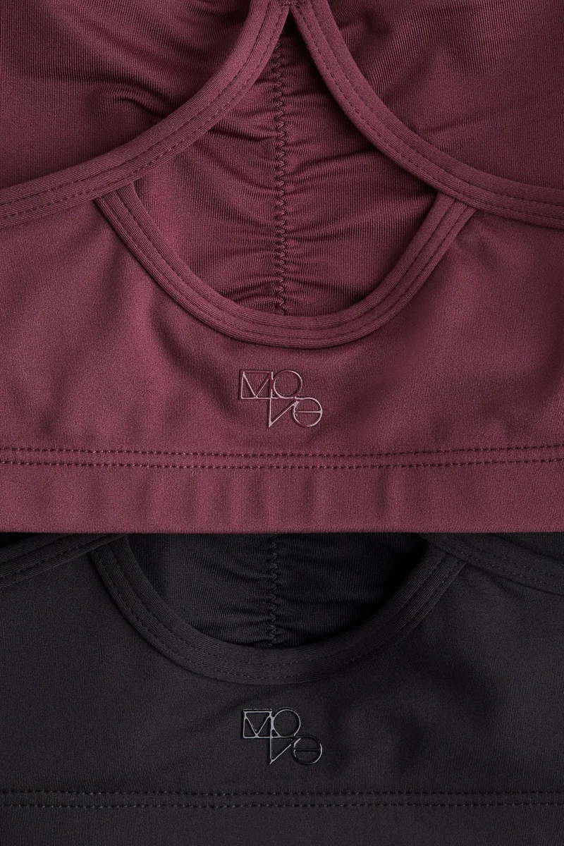 H&M 2-pack Light Support sports bra with DryMove™